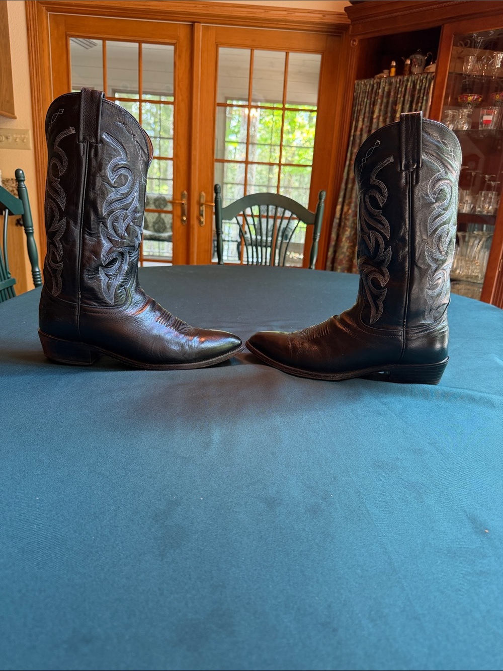 Dan Post Black Western Cowboy Boots - Men's Classic Pull-On 101/2 extra wide. - Picture 2 of 9
